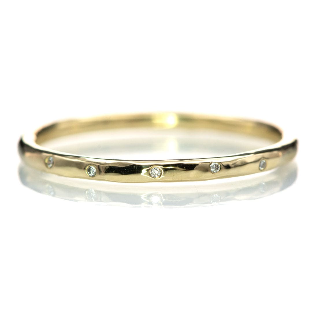 Stackable Wedding Thin Gold Ring |